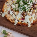 You guys, this chipotle chicken pizza is so full of flavor and it's super easy to make!