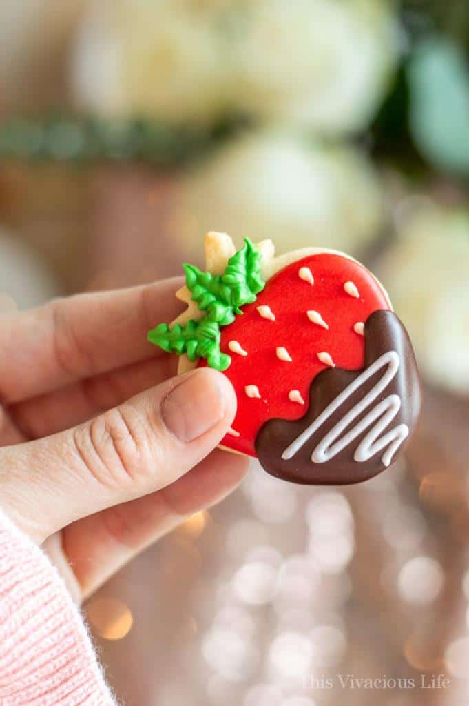 Chocolate dipped strawberry cookies