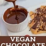 Vegan Chocolate Sauce & Dessert Nachos pin