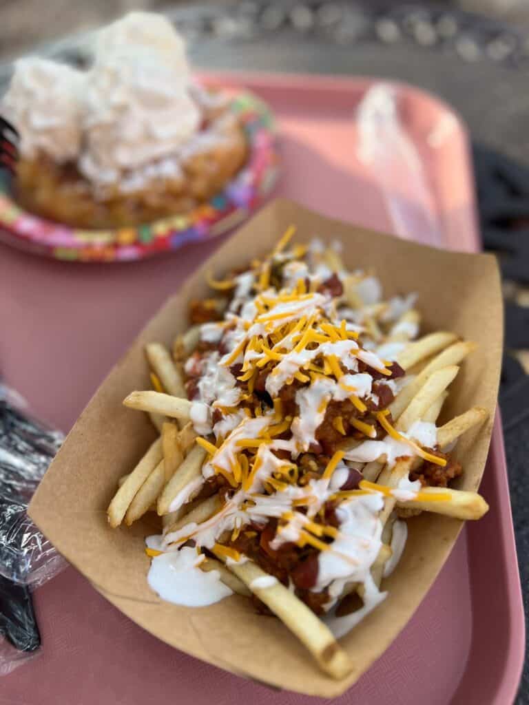 Disneyland vegan chili cheese fries