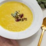 Gluten-Free Cream of Chicken Soup in a white bowl