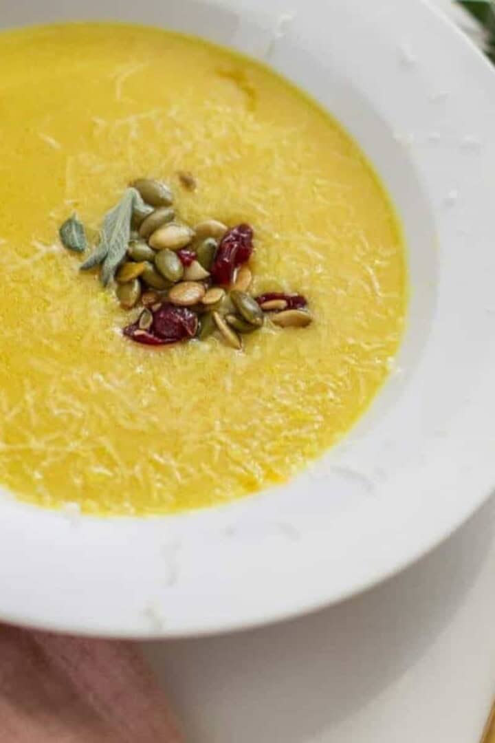 Gluten-Free Cream of Chicken Soup in a white bowl