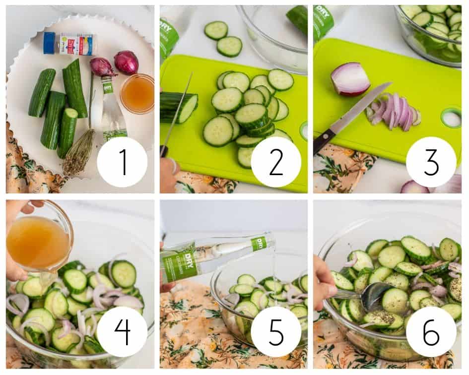 Step-by-step instructions for the best cucumber salad