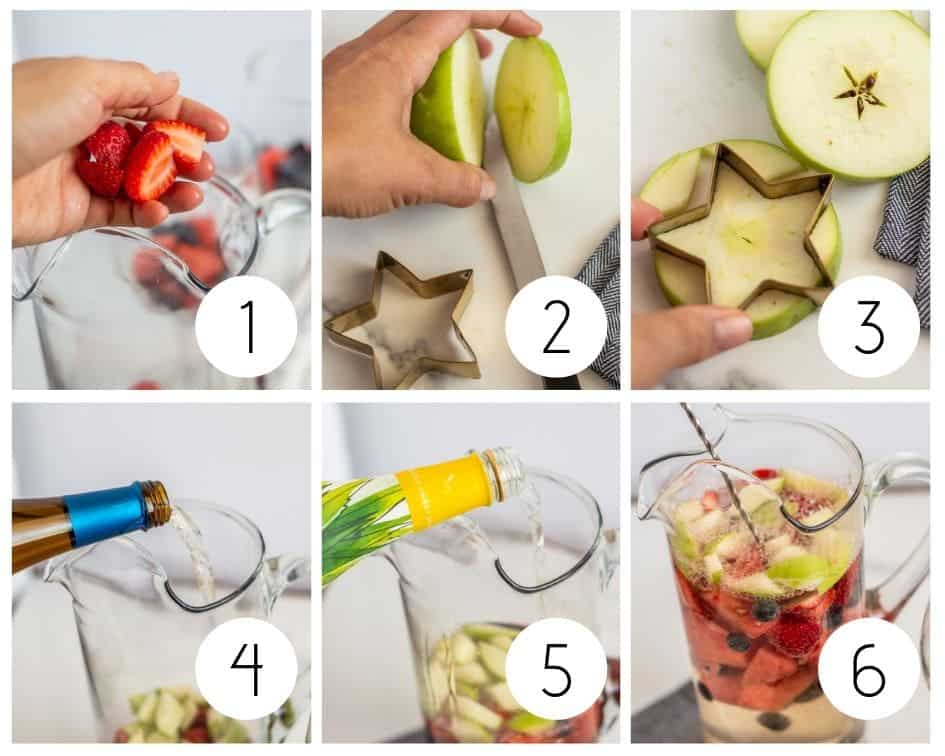 Step-by-step instructions for white wine sangria