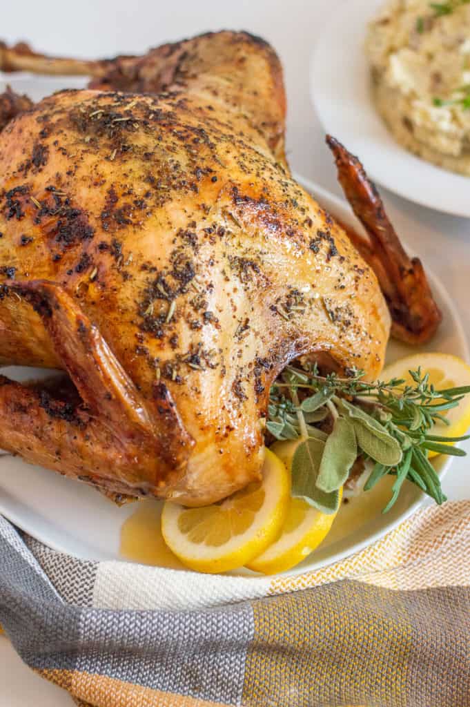 Turkey with herbs and lemons