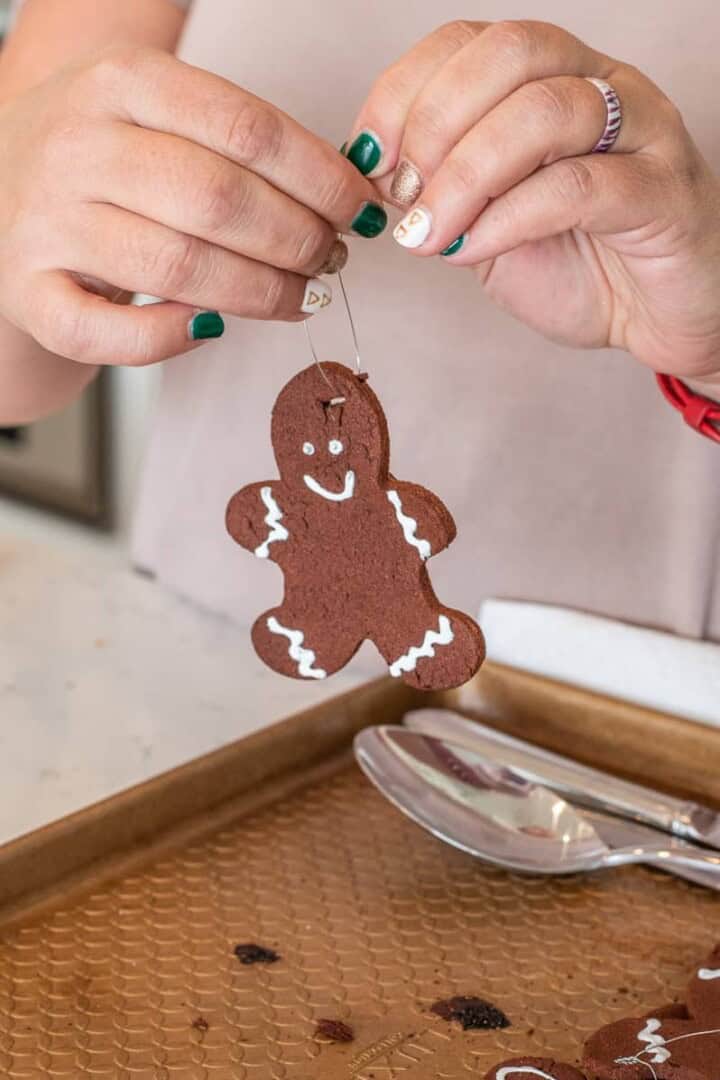 DIY gingerbread ornaments