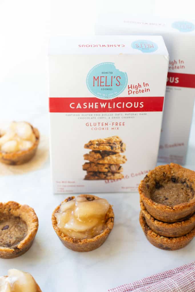 Gluten-free cookie cups with cookie mix