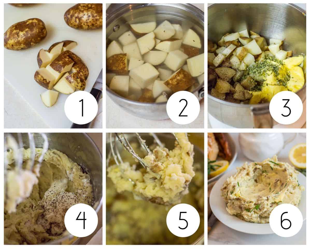Step by step gluten-free mashed potatoes
