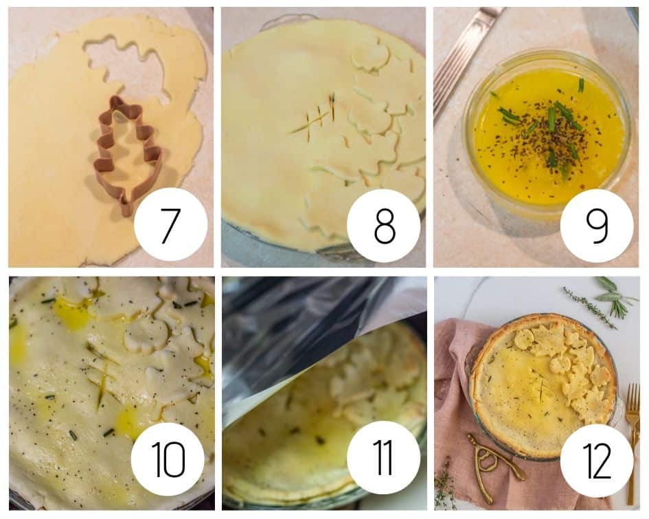 Step by step photos of chicken pot pie