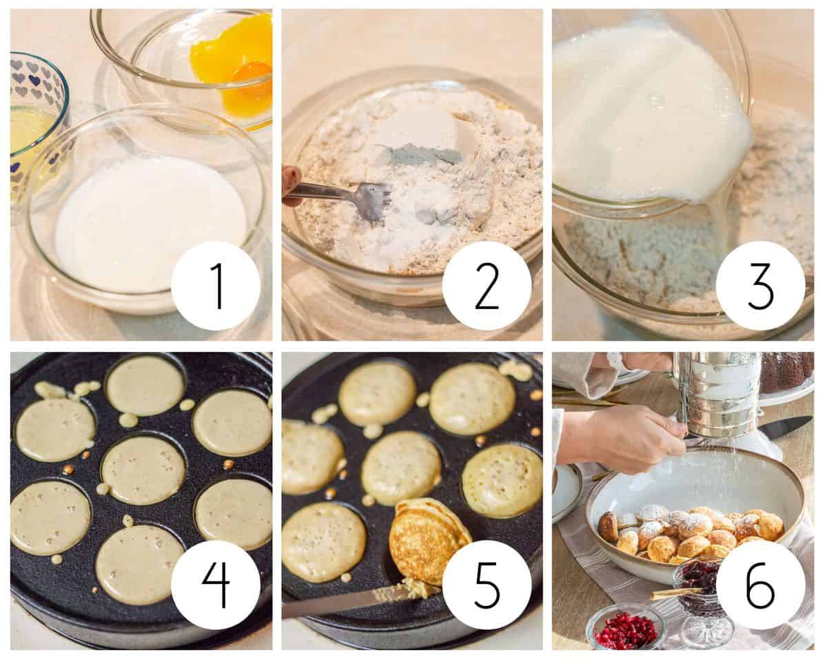 Step by step Ebelskiver recipe photos