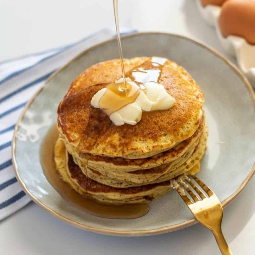 Gluten Free Pancakes (Fluffy, Homestyle) on a plate
