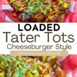 Loaded Tater Tots in a basket