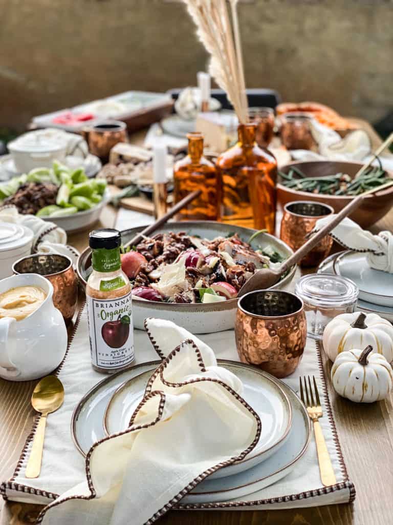 Fall harvest dinner party table