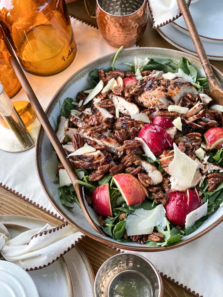 Fall harvest salad with candied pecans