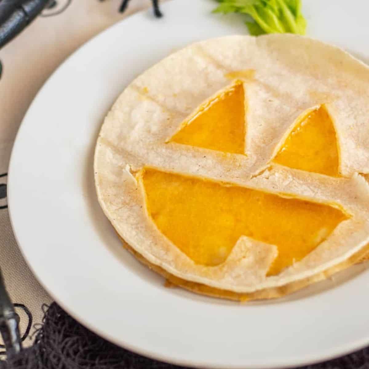 Jack O Lanterns Quesadillas - This Vivacious Life