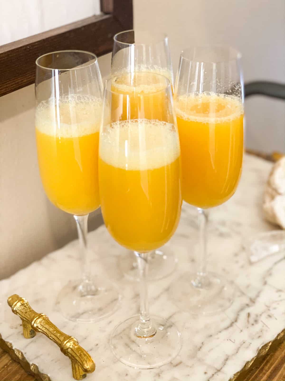 Mimosa Mocktail (Non-Alcoholic) in glasses