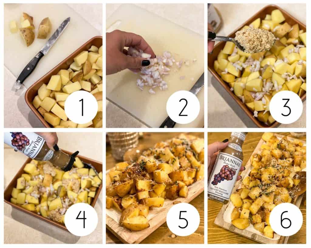 step by step roasted balsamic potatoes