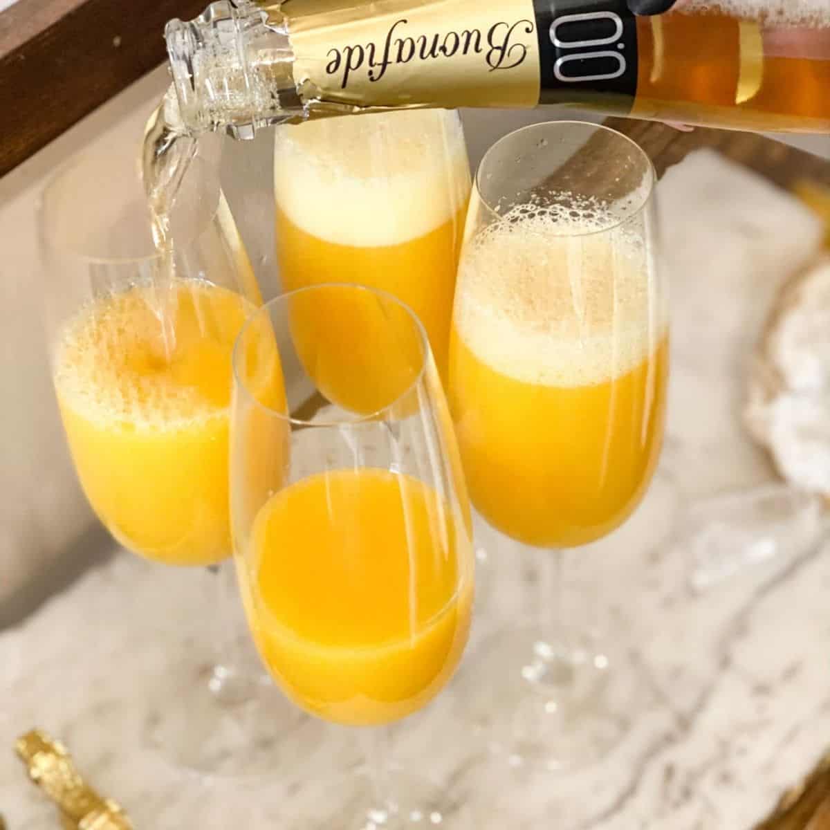 Virgin Mimosa Recipe in glass cups