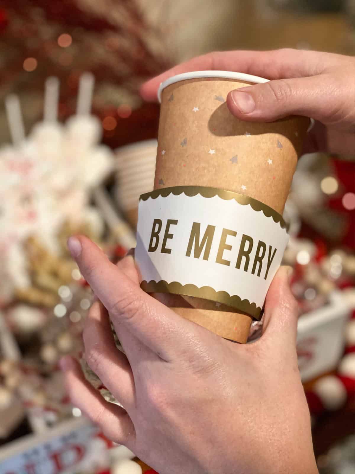 Hot cocoa bar cups