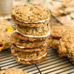 Gluten free oatmeal cream pies stacked