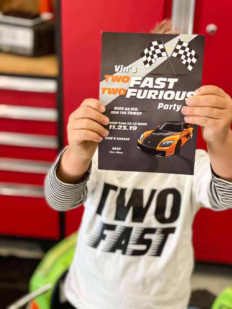 2 Fast 2 Furious Birthday Party invitation