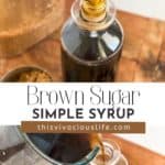 Brown Sugar Simple Syrup pin