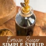 Brown Sugar Simple Syrup pin