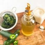 Jalapeno Simple Syrup in a glass jar