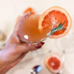 Glass with grapefruit mocktail