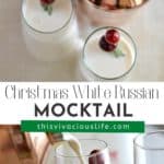Christmas Non-Alcoholic White Russian Mocktail pin