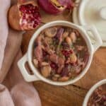 Slow Cooker Ham and Bean Soup in a bowl