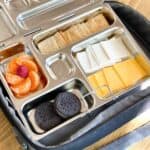 homemade lunchable in silver lunchbox