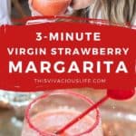 Virgin Strawberry Margarita Mocktail with a Twist! pin