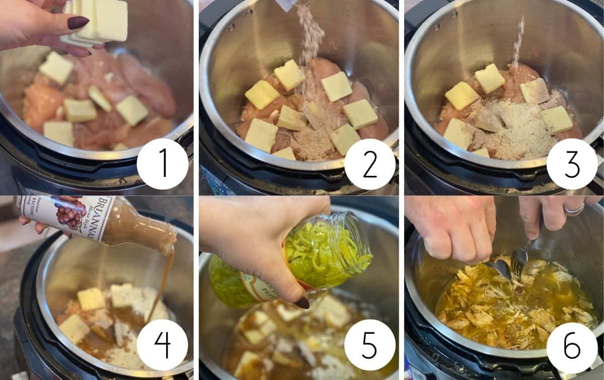 Mississippi Chicken Instant Pot step by step photos