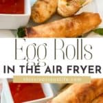 Frozen egg rolls in air fryer pin