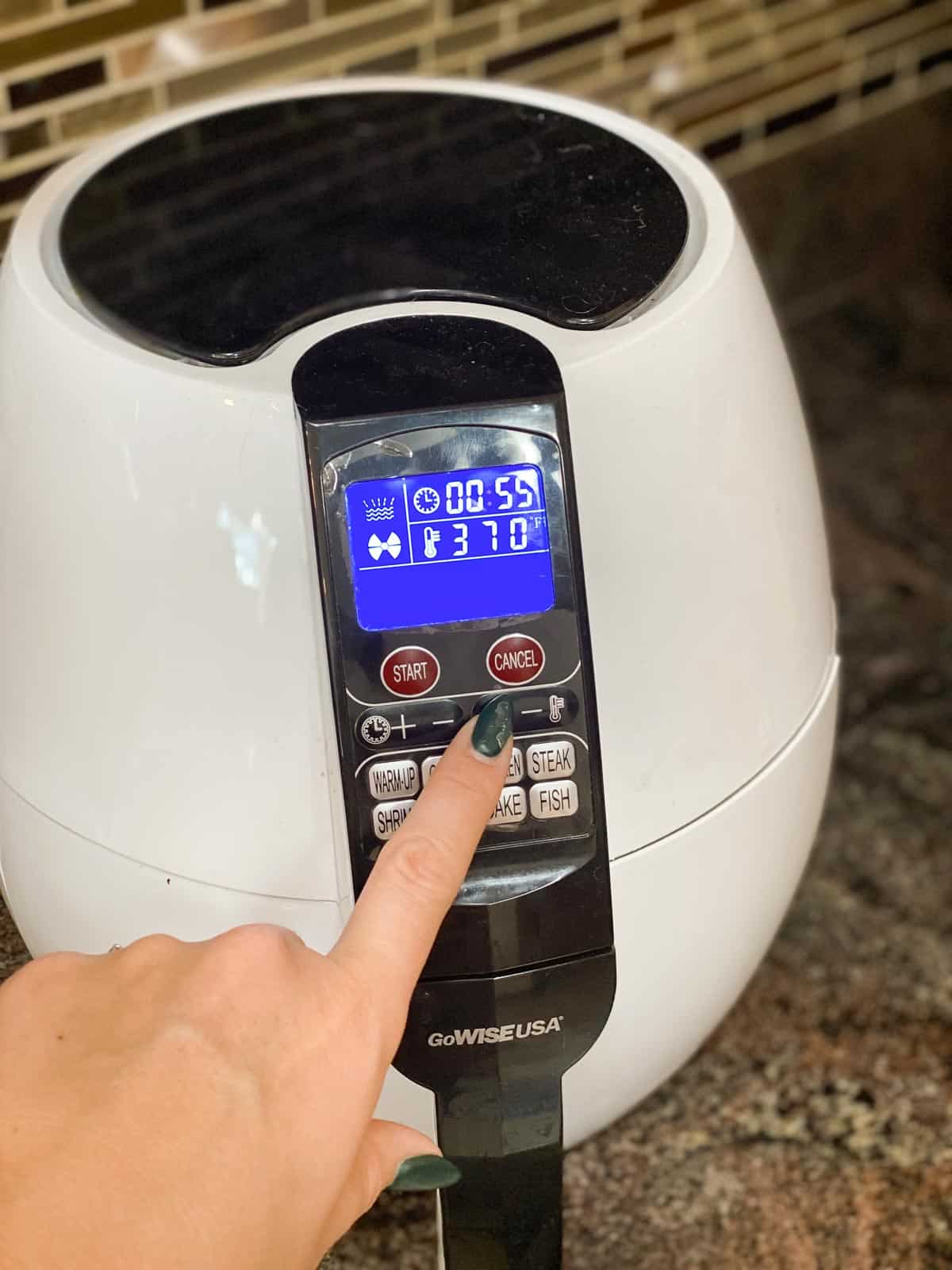 Set air fryer to 6 minutes for frozen waffles