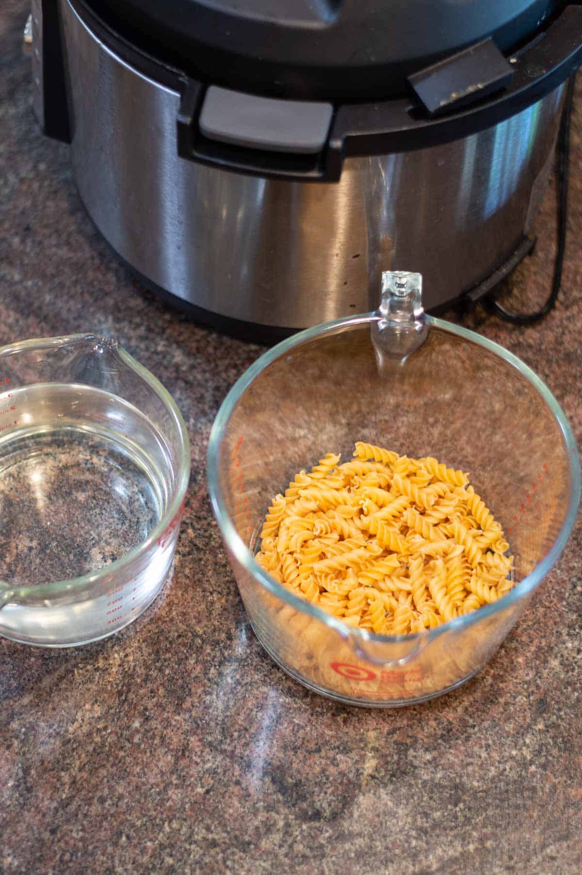Instant Pot Pasta ingredients