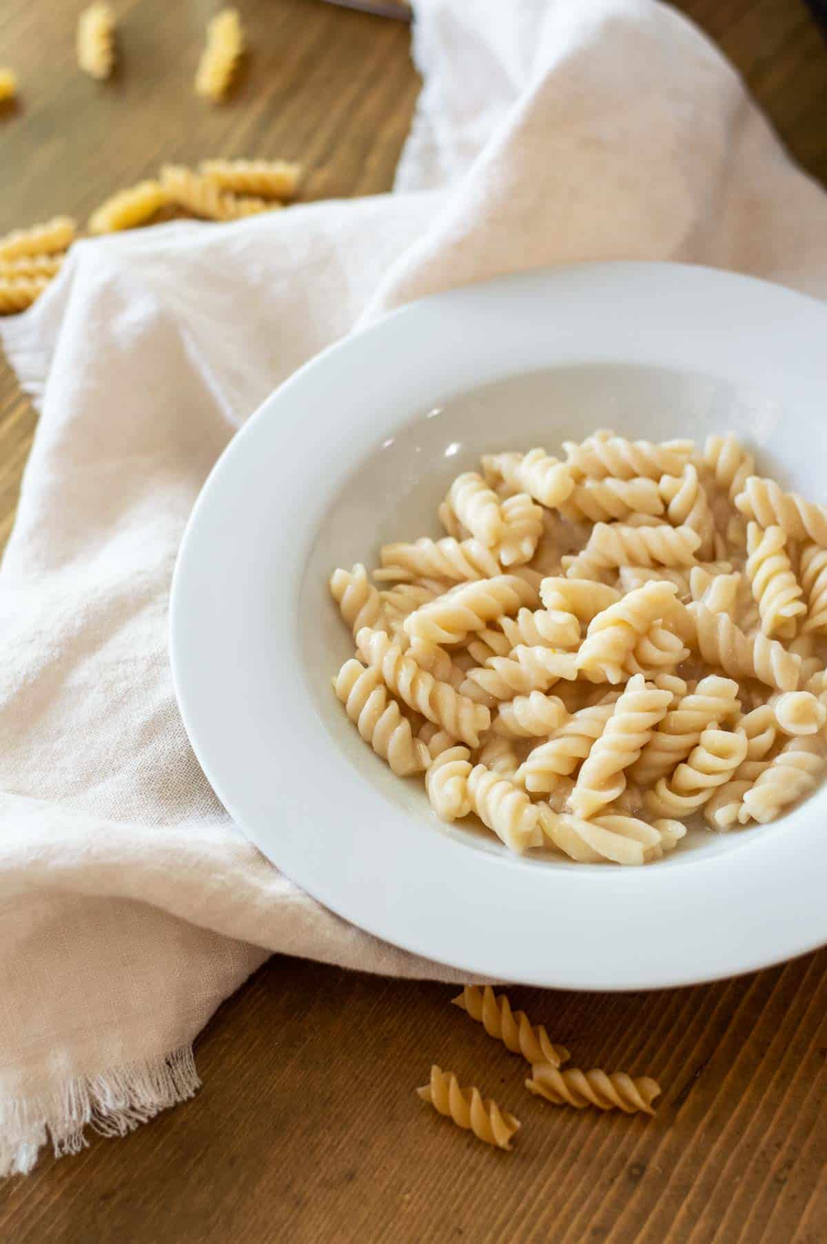 Instant Pot Pasta in a white bowl
