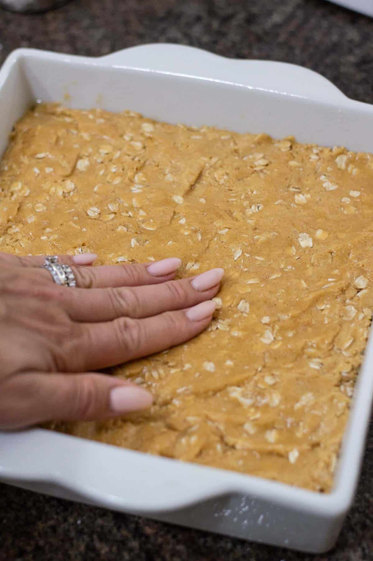 Gluten-Free Peanut Butter Bars dough