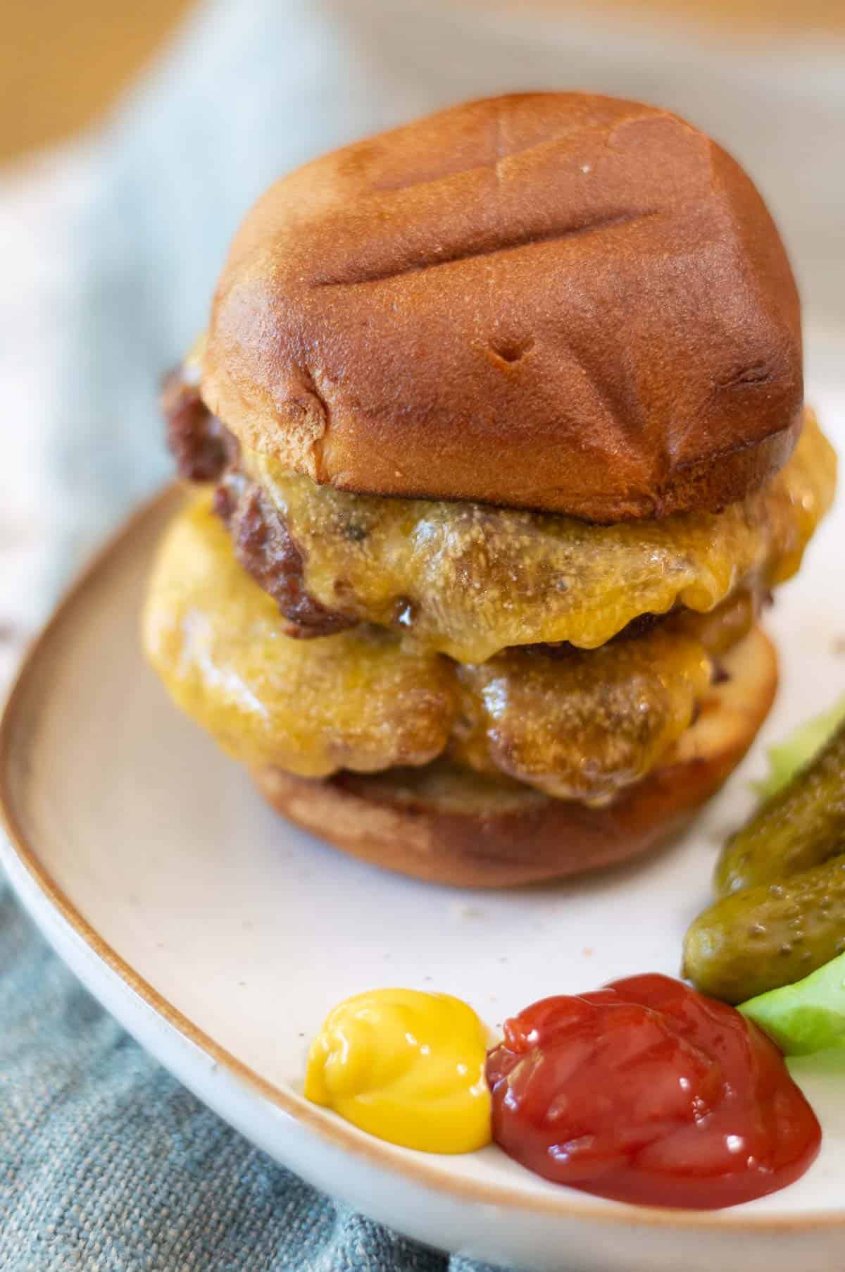 gluten-free burgers on a plate