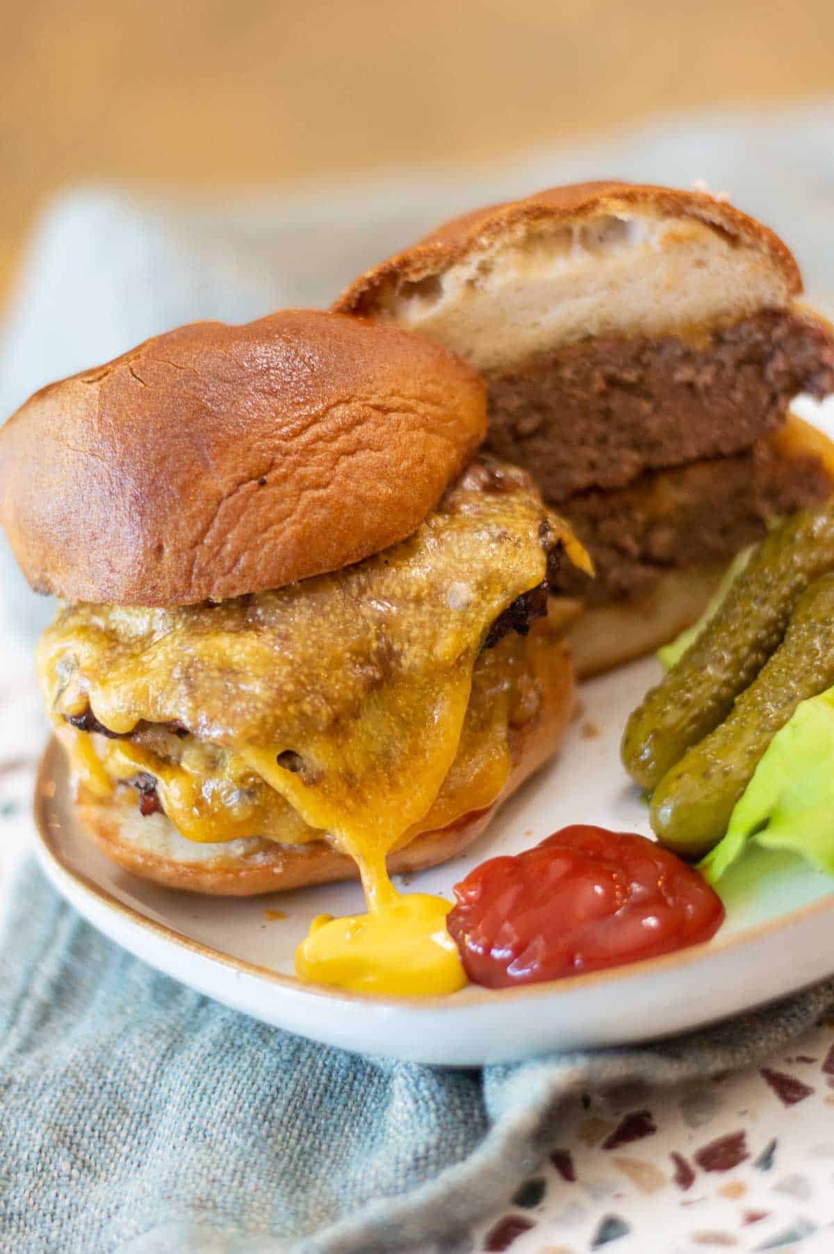 gluten-free burgers on a plate