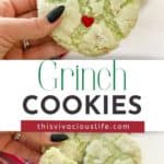 Grinch Cookies (4-Ingredients) pin
