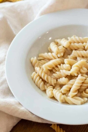 Instant Pot Pasta in a white bowl