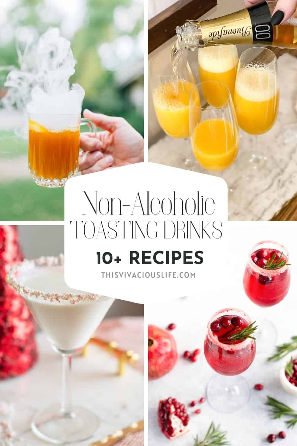 Non-Alcoholic Toasting Drinks 10+ Recipes pin