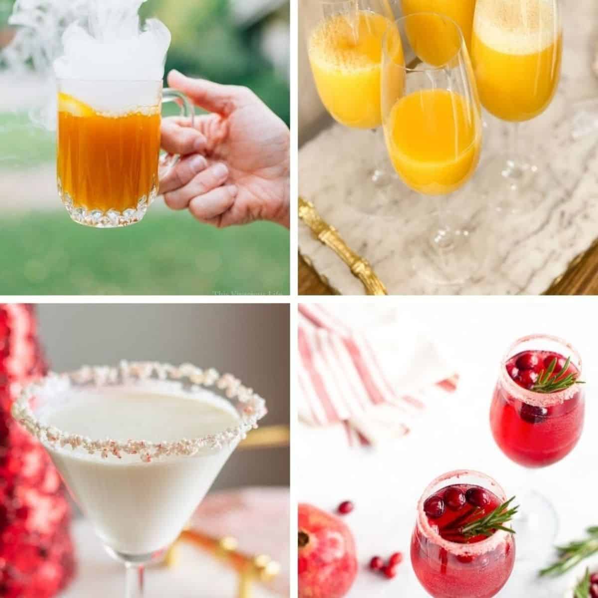 Non-Alcoholic Toasting Drinks 10+ Recipes collage