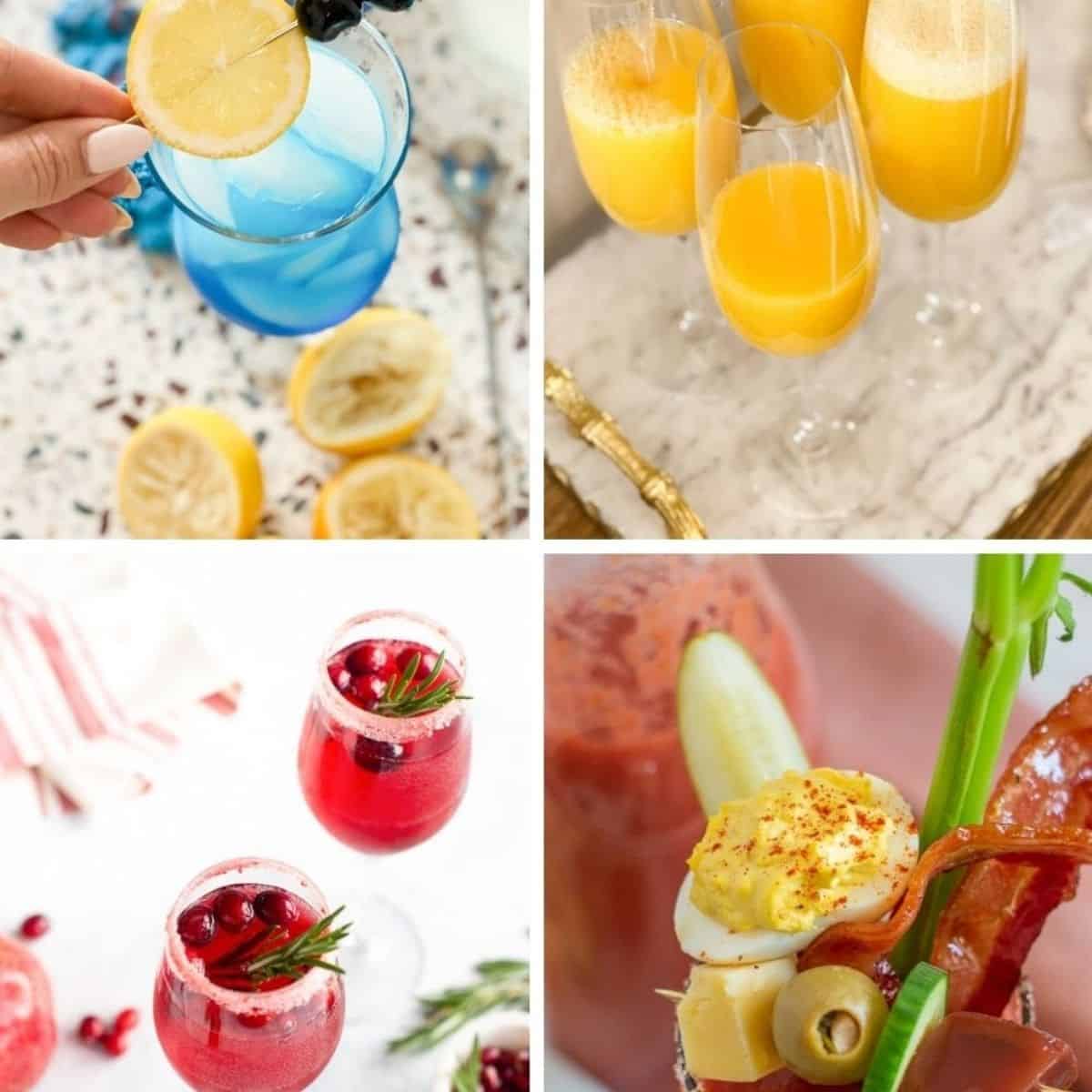 Popular Virgin Drinks in a collage