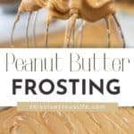 Peanut Butter Frosting on a wire whisk pin