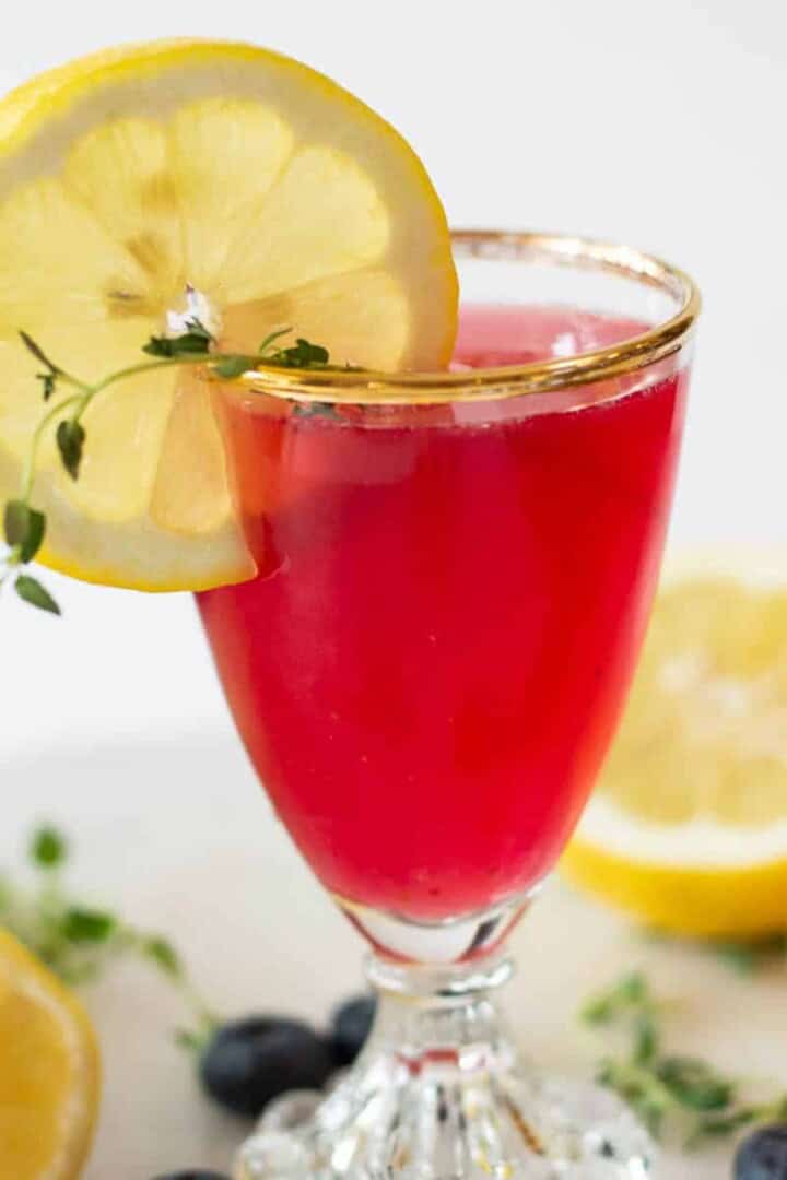 Blueberry Mocktail in a glass