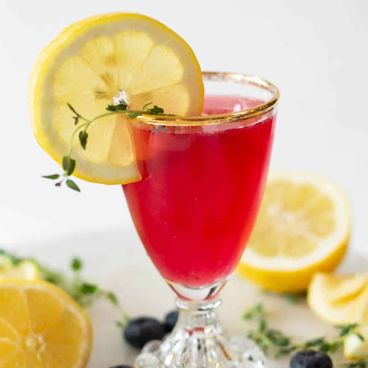 Blueberry Mocktail in a glass