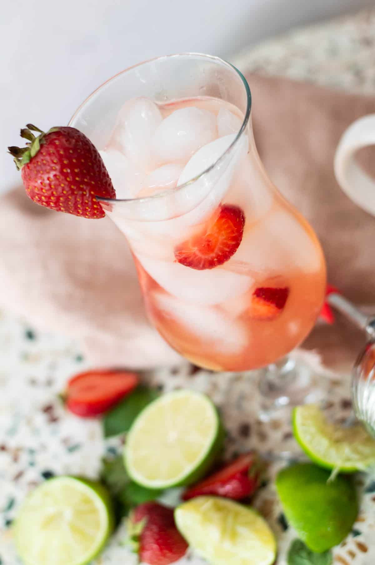 Strawberry Mocktail in a glass